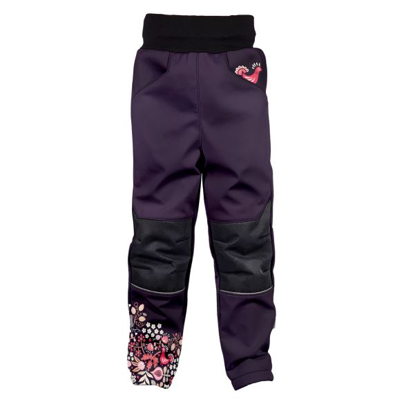 Softshellové kalhoty dětské, SOVA, fialová