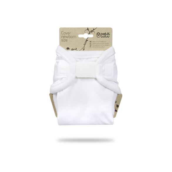 2. jakost Bílé - novorozenecké svrchní kalhotky - ušpiněný PUL